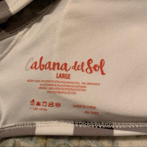 Cabana Del Sol Buffalo Plaid Bathing Suit Top Size Large - Picture 4 of 4